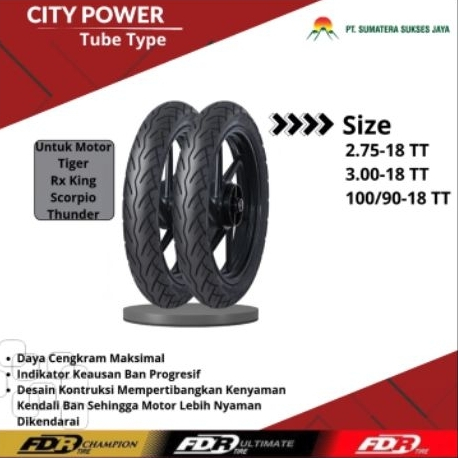 FDR BLTT CITY POWER RING 18 Ban Luar Motor Tubetype