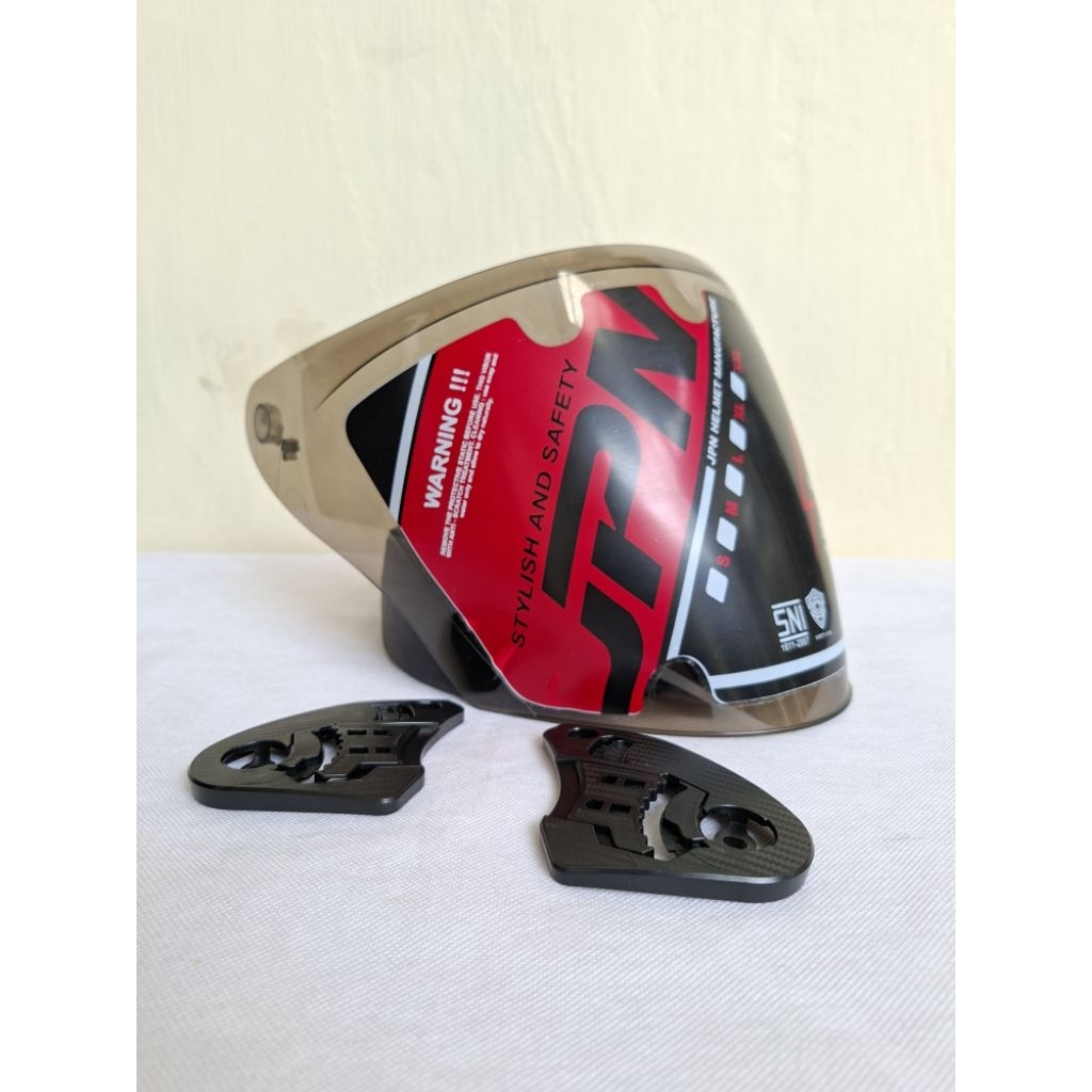 KACA VISOR HELM JPN KYO-X,KYO-9 ORIGINAL JPN BONUS RACHET