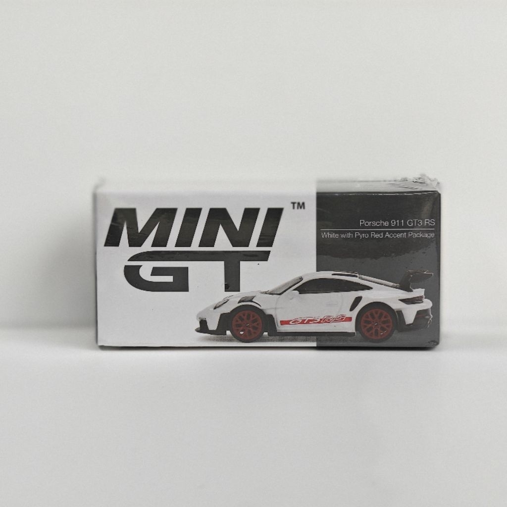 Mini GT 630 Porsche 911 GT3 RS White with Pyro Red Accent Package