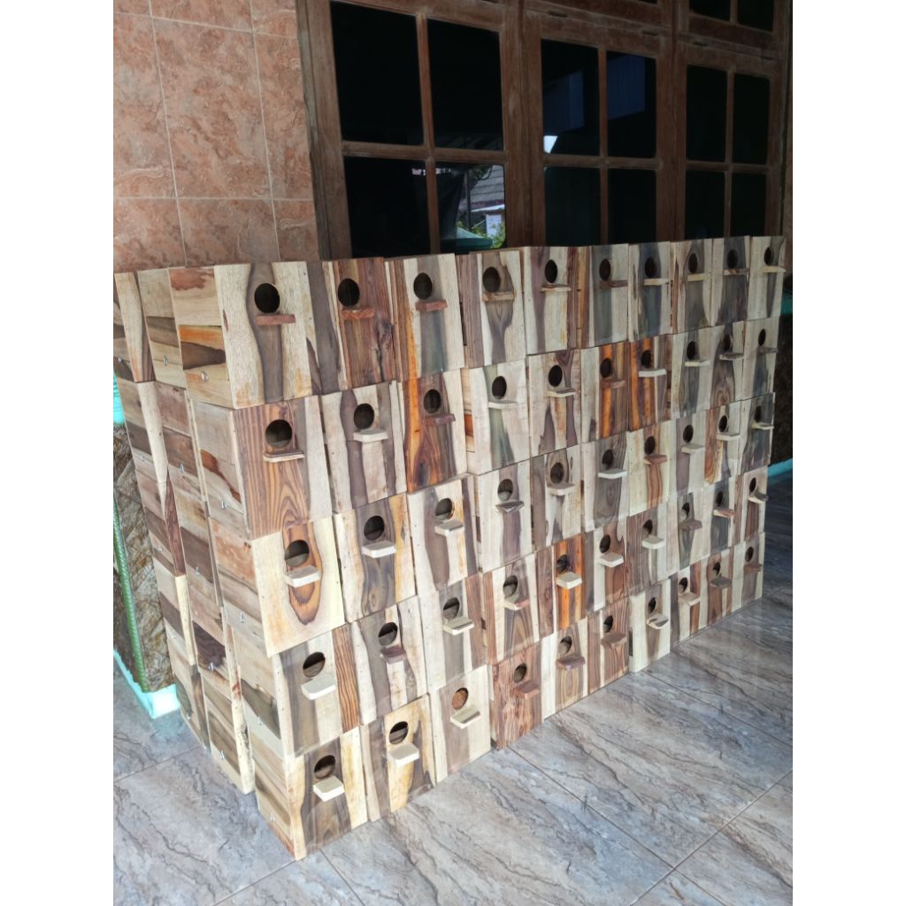 glodok lovebird kayu sono keling pintu samping