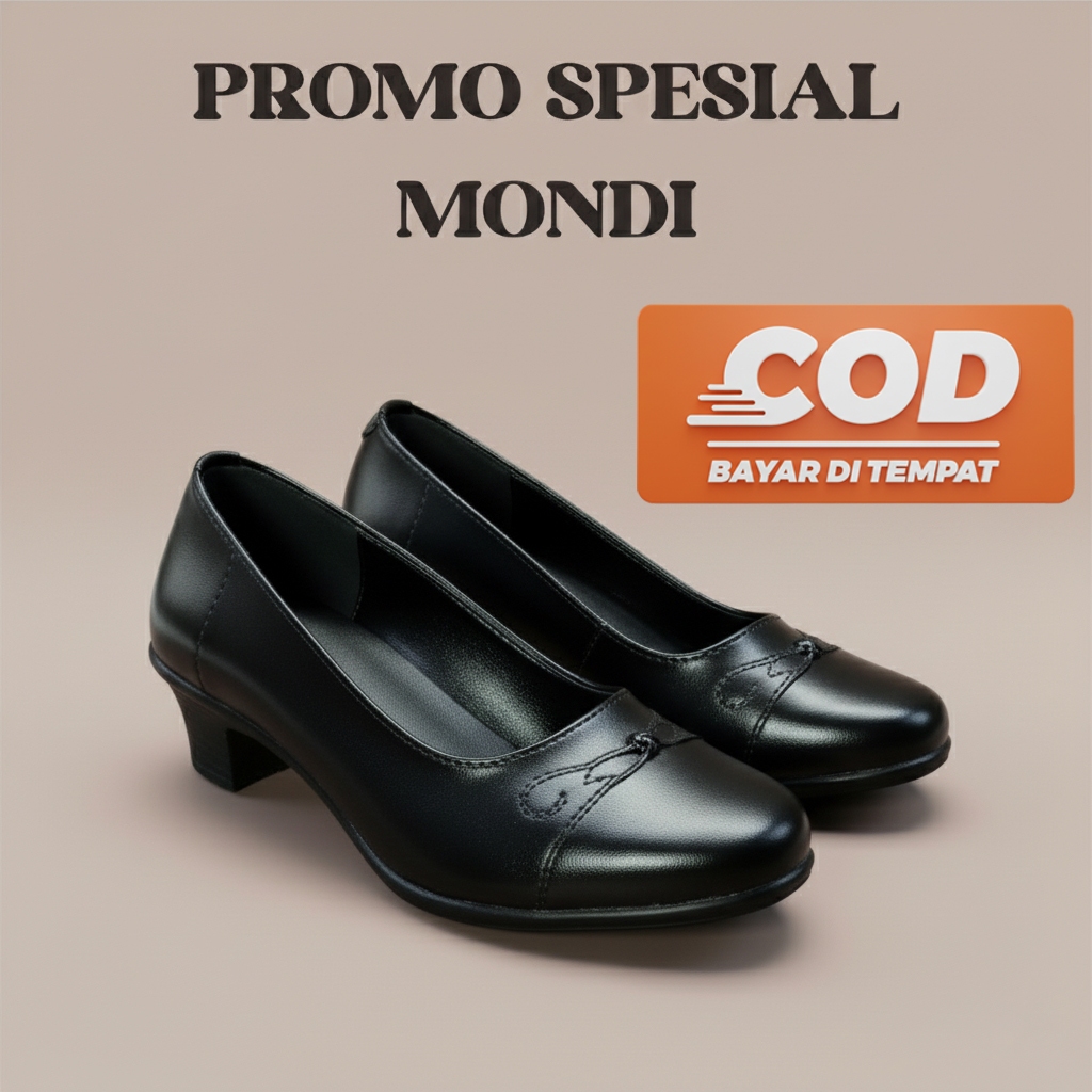 BISA COD SEPATU PANTOFEL WANITA HAK TAHU DAN HAK 3 CM DISKON SPESIAL