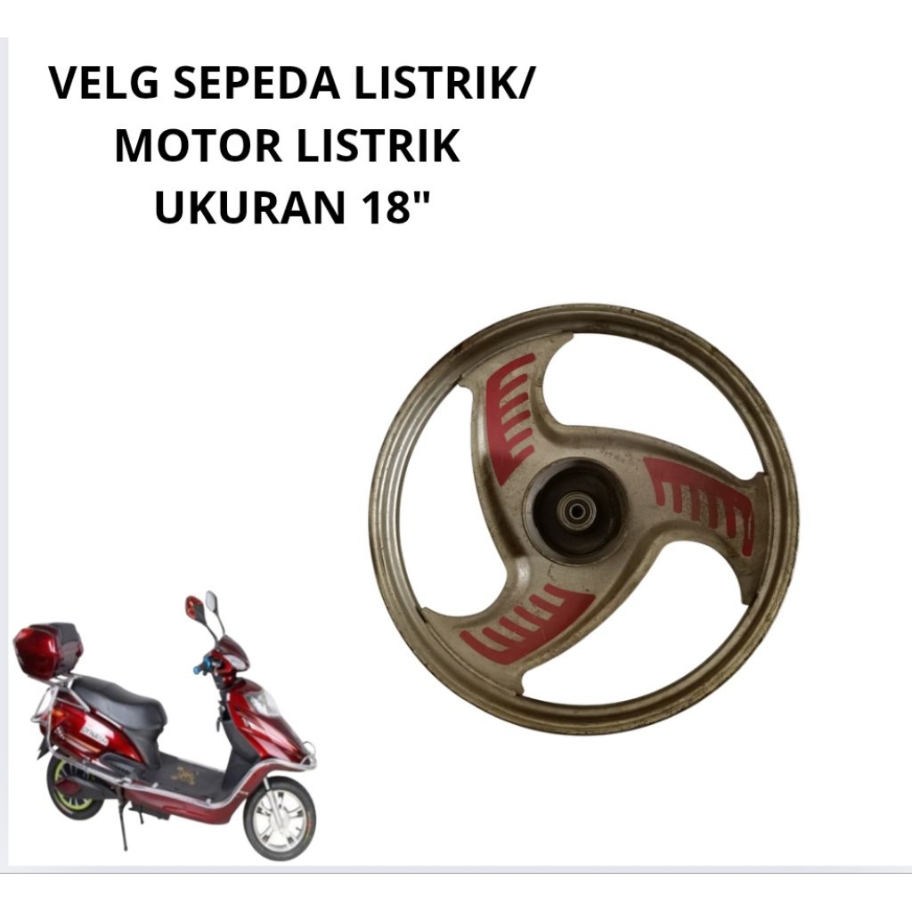 velg sepeda listrik -motor listrik ukuran 18"