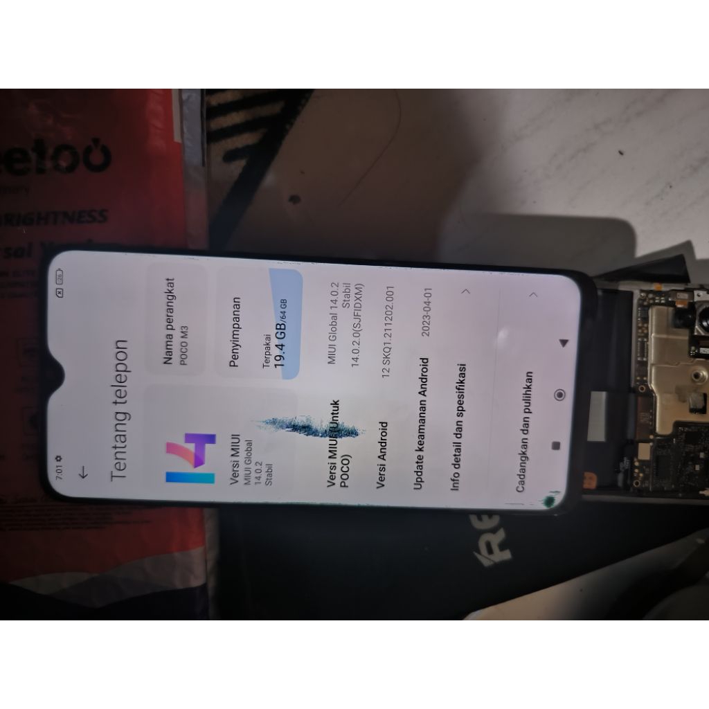 Lcd Original Redmi 9T/Poco M3 Minus