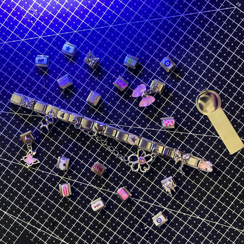 Italian Charm Bracelet — Artemora [Satuan] [Custom] [Silver Bracelet] [Hanging Charm] [Linked Charm]