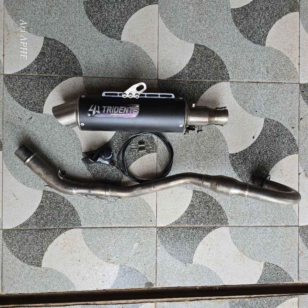 knalpot 3tech tridente f19 original klx 150 dtracker 150 fullsystem