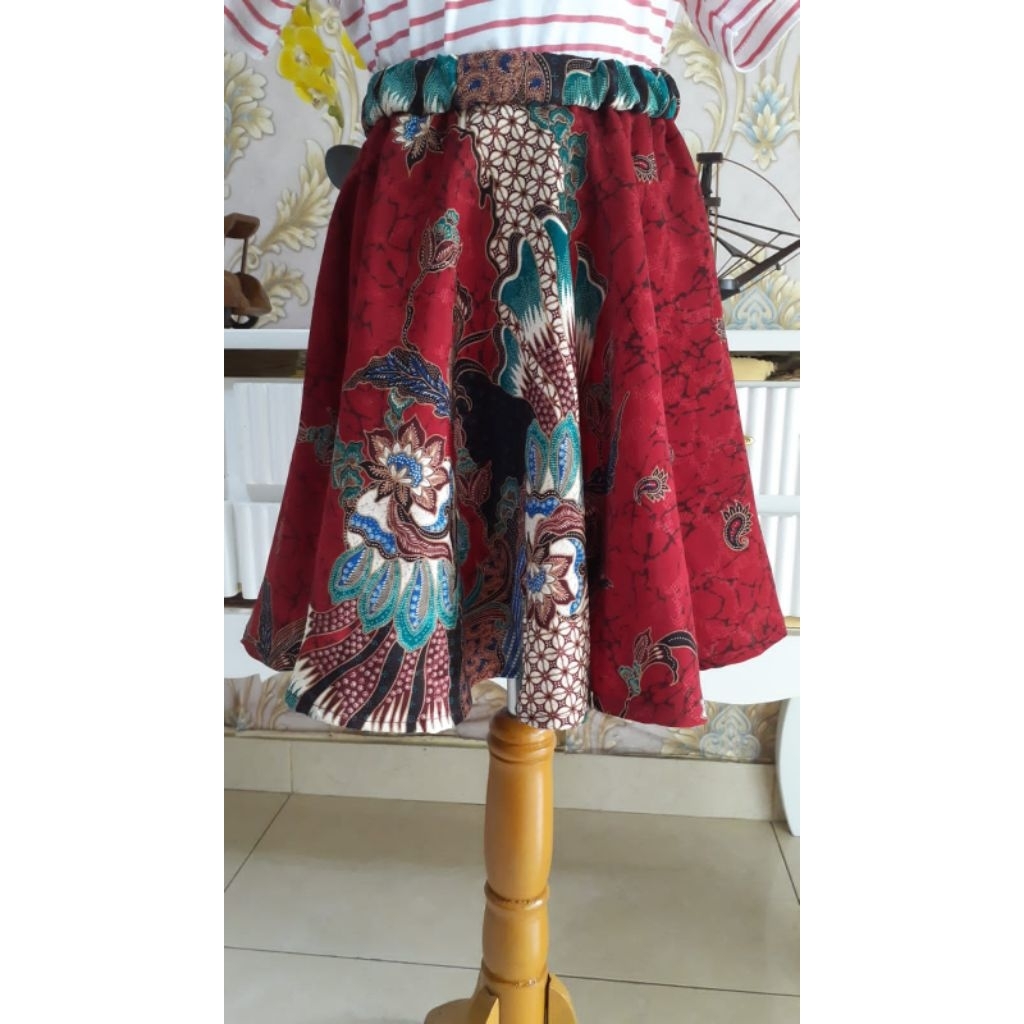 Rok batik anak perempuan kembang payung umur 6-7 tahun/Rok batik anak cewek/Rok batik cantik