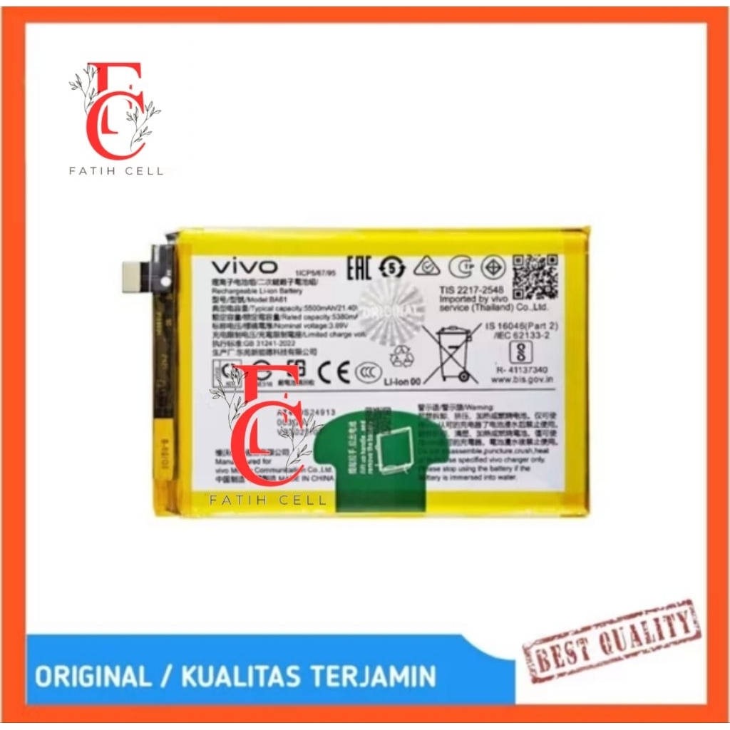 Baterai Battery Batre BA 61 Vivo Y19S  VIVO V2419 BA61 Baterai original distributor