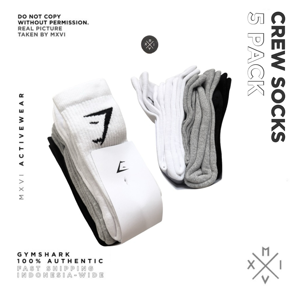 Gymshark Crew Socks 5 Pack
