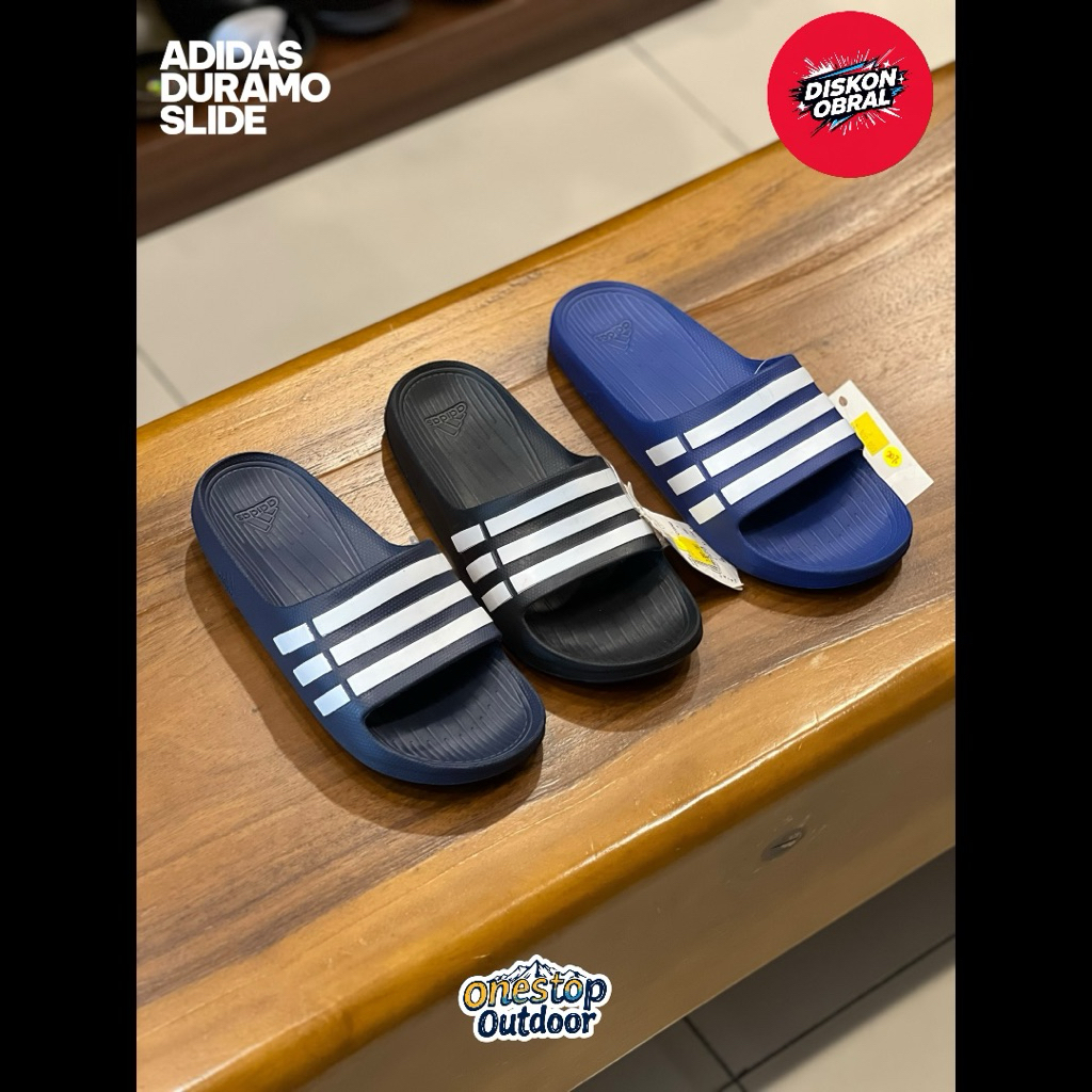 SALE ADIDAS DURAMO SLIDE ORIGINAL - Sandal Selop Adidas Duramo Slide Asli Harga Sale