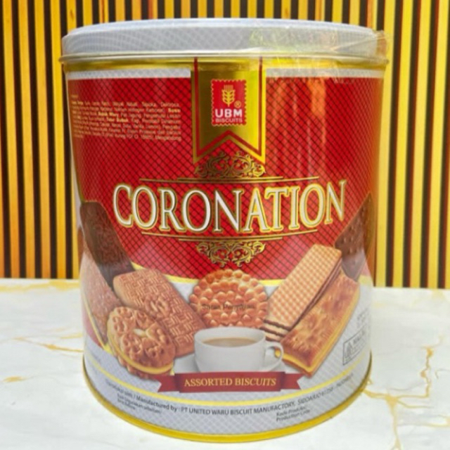 BISCUIT CORONATION KALENG 450gr/BISKUIT KALENG ASSORTED/KUE LEBARAN/KUE NATAL/BINGKISAN MURAH/PARCEL