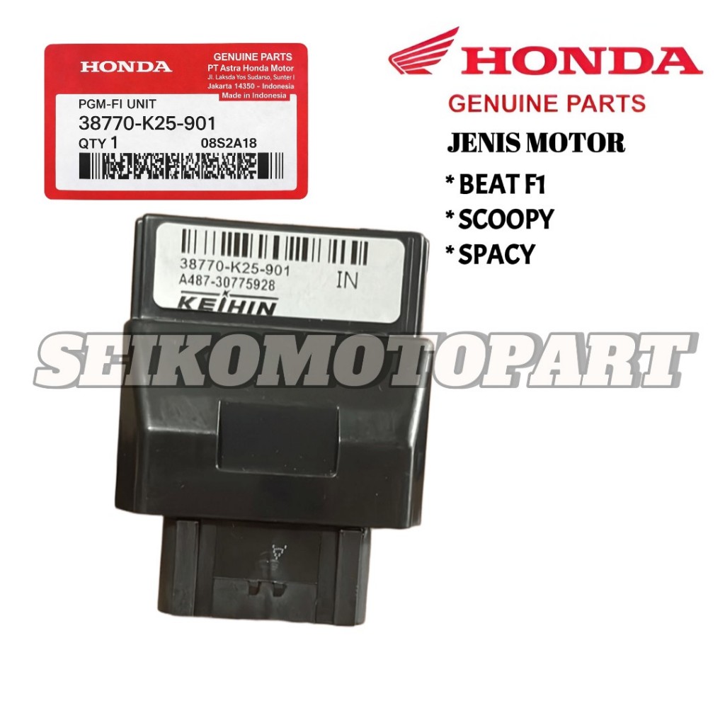 Eccu ECU Ecm CDI Unit Pengapian Motor HONDA BEAT FI SCOOPY SPACY Injeksi 38770-K25-901