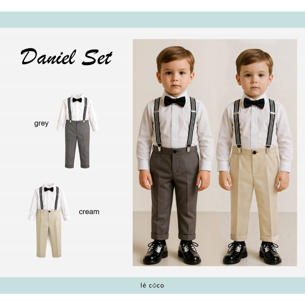 Lecoco Daniel Set - Baju Set Anak Laki-Laki - Setelan Formal Pesta Party Graduation Wisuda Birthday 