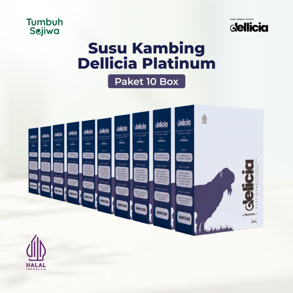 Paket 10 Box Susu Kambing Etawa Dellicia Platinum Bantu Nyeri Sendi Asam Urat Diabetes