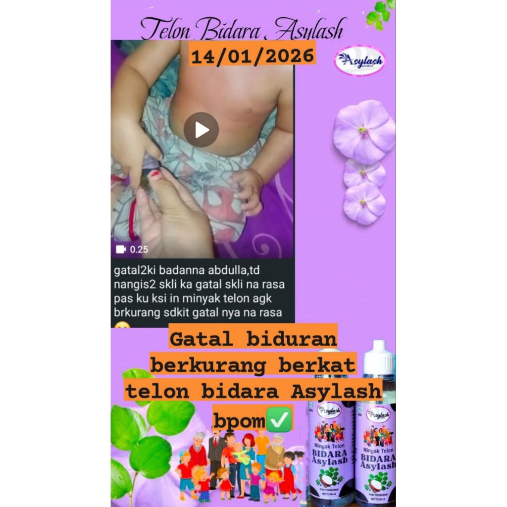 Minyak Telon Bidara Asylash Original Cocok Untuk Bayi - Lansia