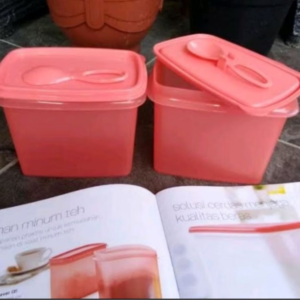 Toples gula kopi shelf saver Tupperware (2 pcs)