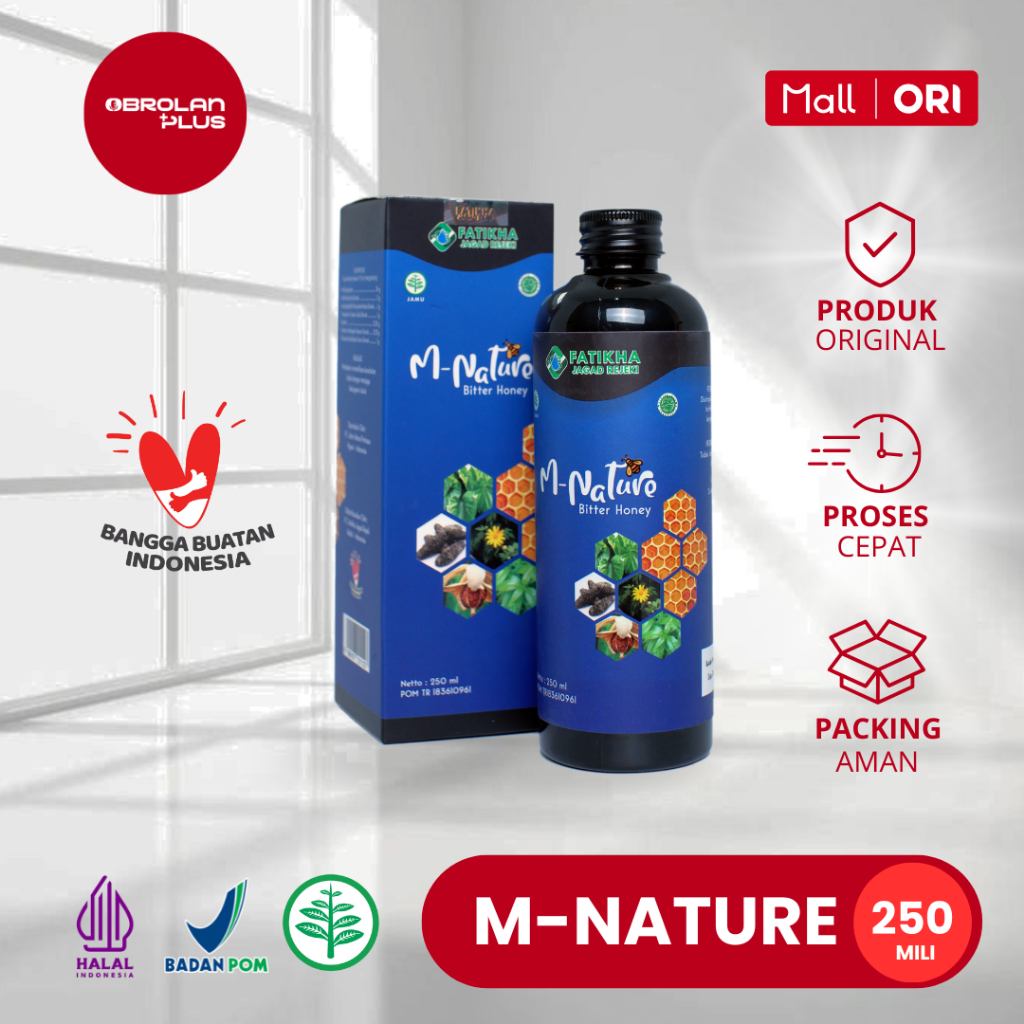 M-NATURE 250ML MADU HITAM ALAMI ATASI ASAM LAMBUNG SEMBUH GERD M-NATURE MADU PAHIT