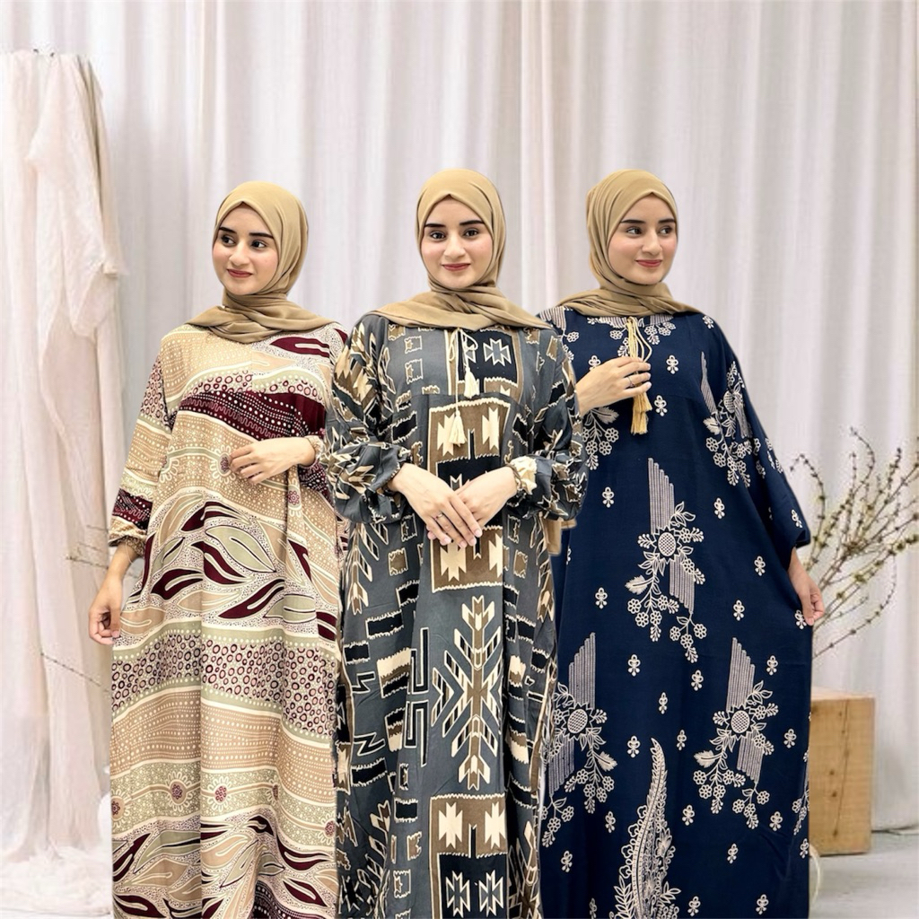 PRE ORDER GAMIS KARET FARASYA (WARNA ABU) + GAMIS KARET REYA (WARNA NAVY) + GAMIS KARET NIRMANA (WAR