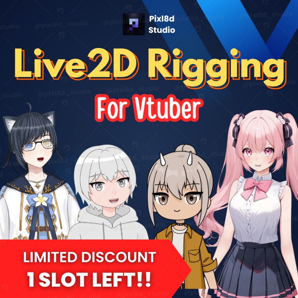 Jasa Komisi Rigging Karakter Model Anime Vtuber Live2D