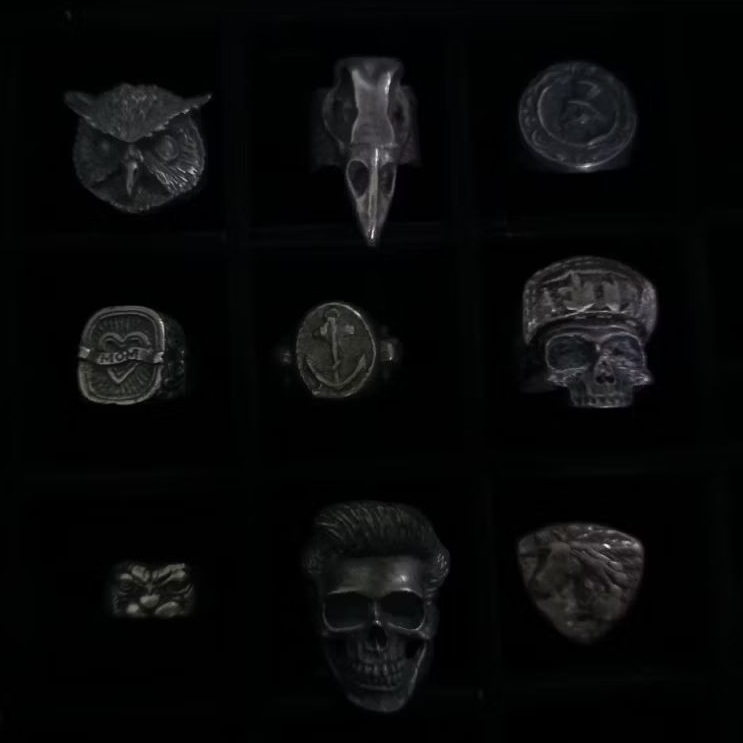 Cincin Skullring Fourspeed Crossbone Flago Original Campur