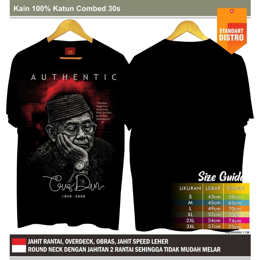 Kaos Gus Dur/Kaos Tebuireng/Kaos Gus Dur Autentic