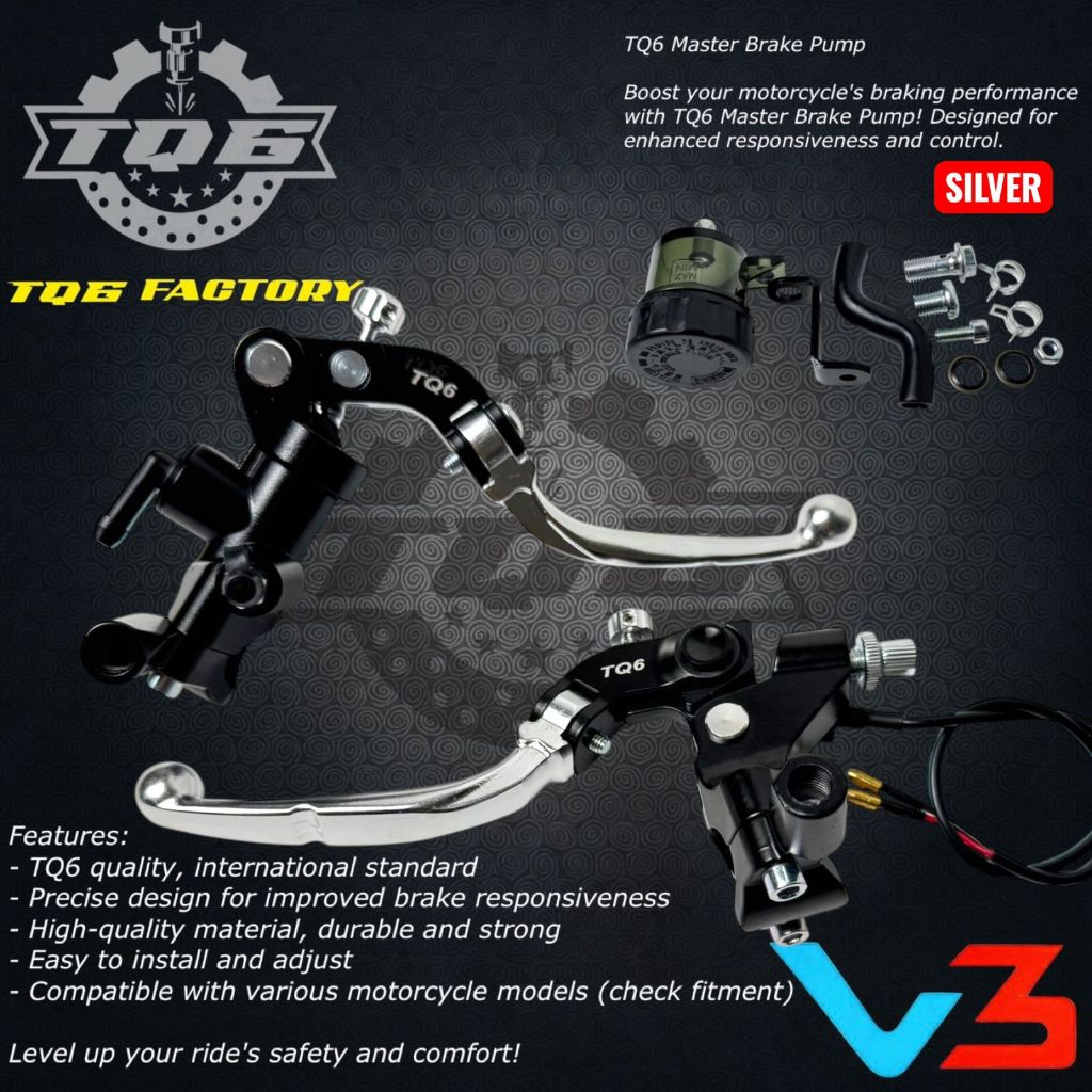 Master Rem Set Handle Kopling / Rem TQ6 V3 Radial Accosato RCB S1 Lipat Full CNC/Set Master UNIVERSA