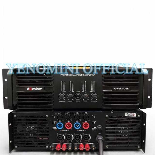 Power Amplifier DbVoice POWER FOUR Original 4 Channel Class H 3U dB Voice PowerFour Bagus ( Bisa COD