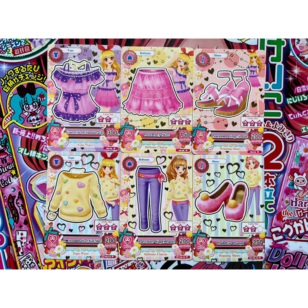 Kartu Aikatsu Ichigo Hoshimiya Normal Card Set Cute Tops Bottoms Shoes Normal Card Set Full Set Orig