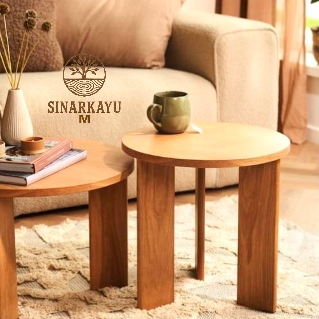 meja bundar meja lesehan minimalis top table