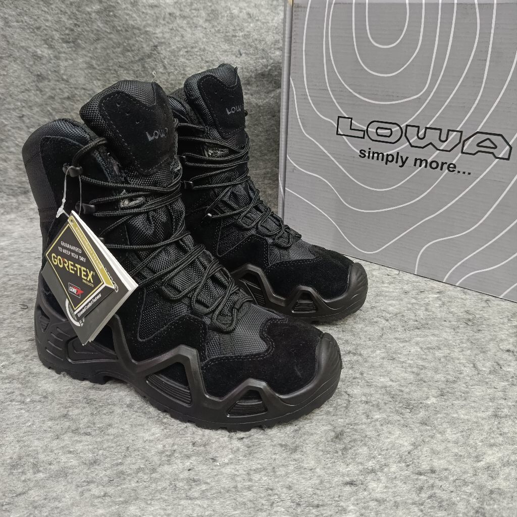 Sepatu BOOTS Lowa Hitam 8 Inci / Sepatu PDL Lowa Hitam / Sepatu Lowa Hitam