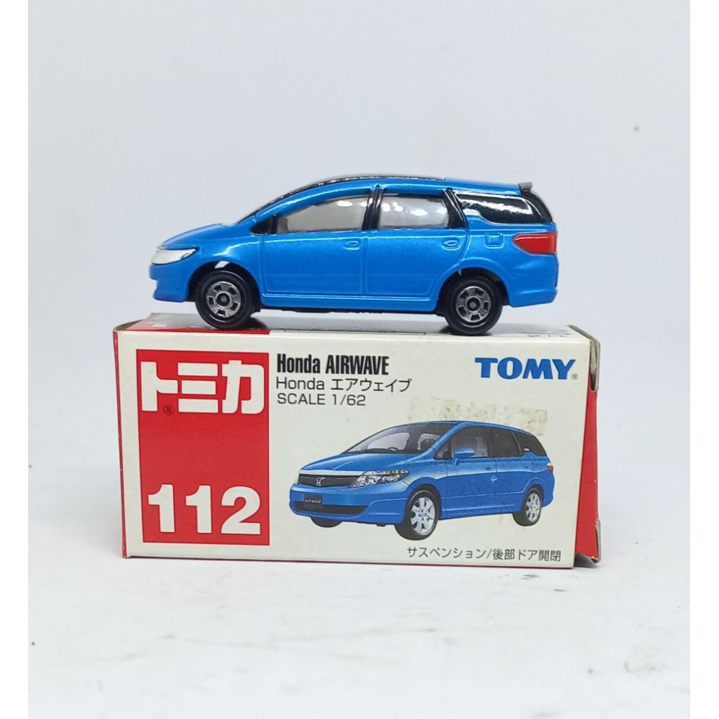 tomica honda airwave 112 tomy biru diecast 1/62 (t)