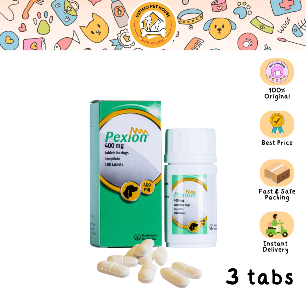 PEXION 400mg 3tablet Obat Kejang & Epilepsi Anjing