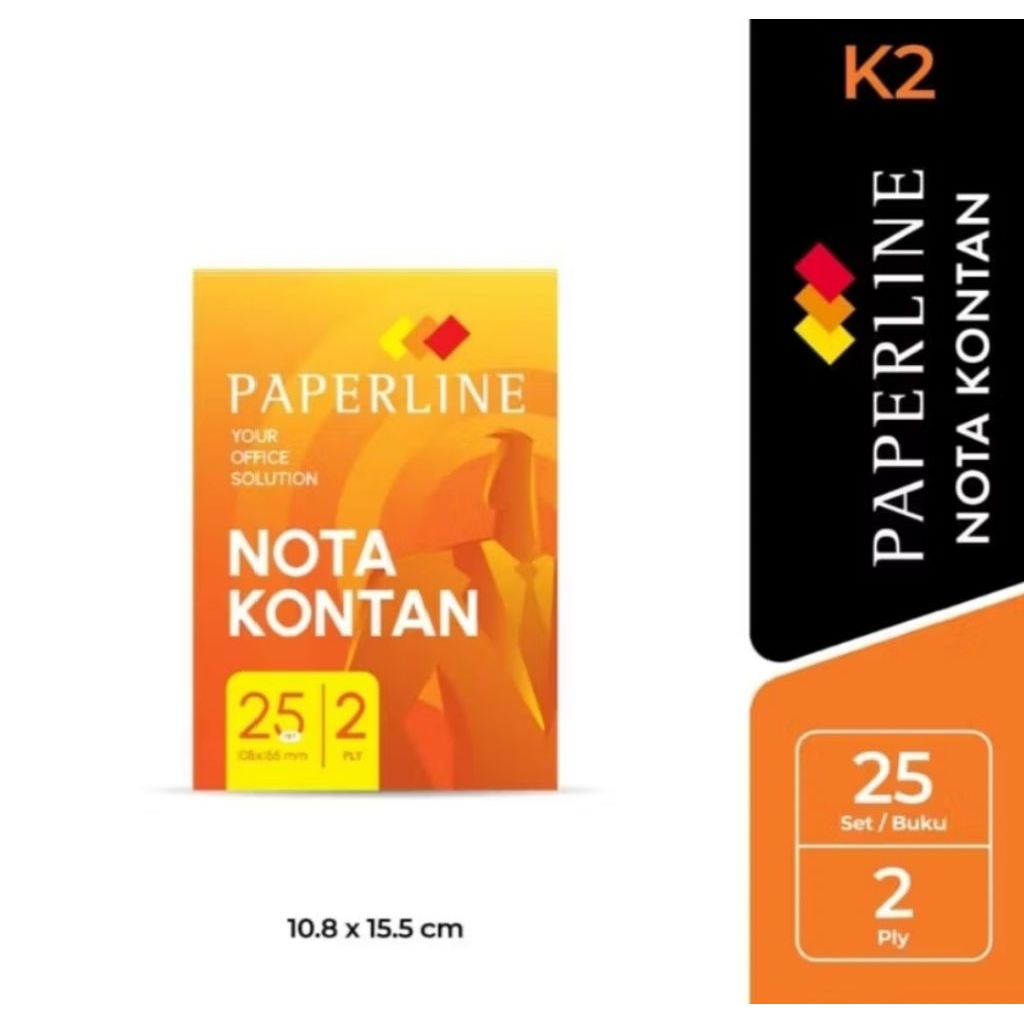 Nota Kontan 2ply-K2 Paperline Kecil ( 1pak/10buku )