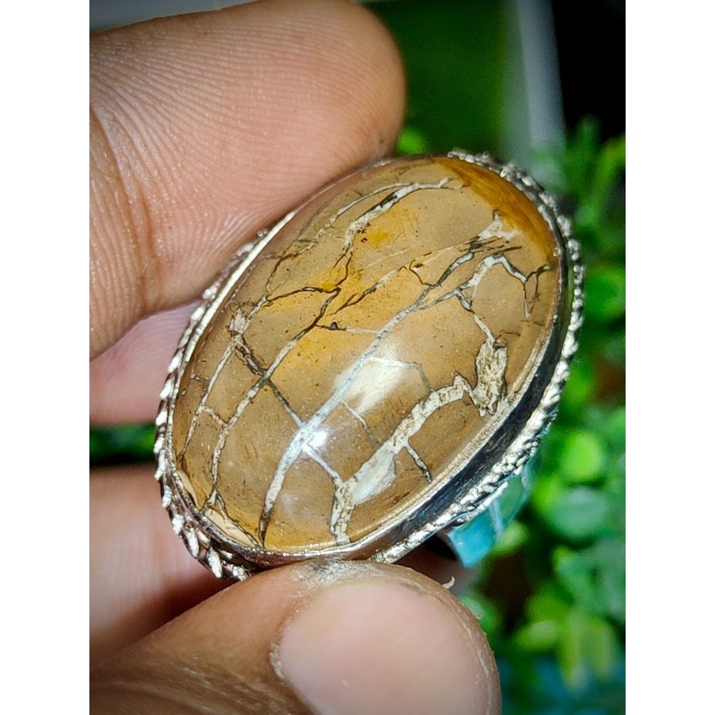 akik diyengan madura pamor jolo sutro kura kura serat perak