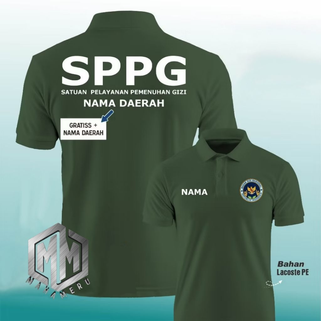 Seragam SPPG Pollo / Kaos Seragam MBG / Pollo Lengan Pendek / Seragam MBG New