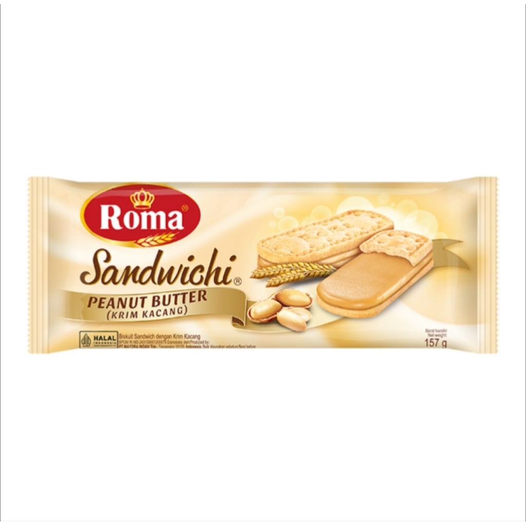 Roma Biskuit Sandwich Peanut Butter 157 g