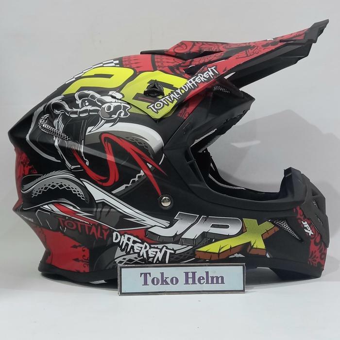 Helm Trail Jpx Cross Fox 1 Motif X16 Snake Cobra