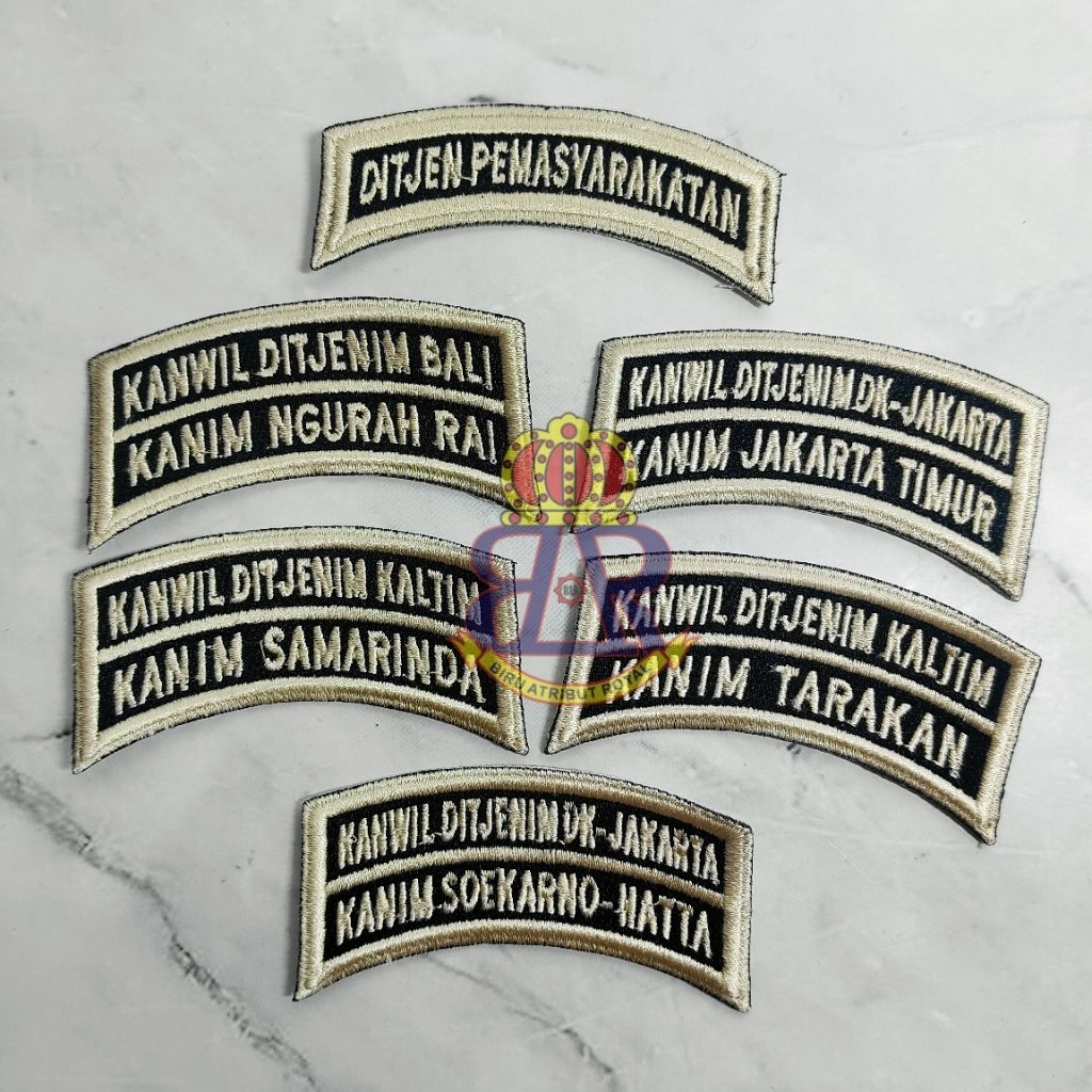 BORDIR BADGE PDH KEMENIMIPAS HANYA LOKASI