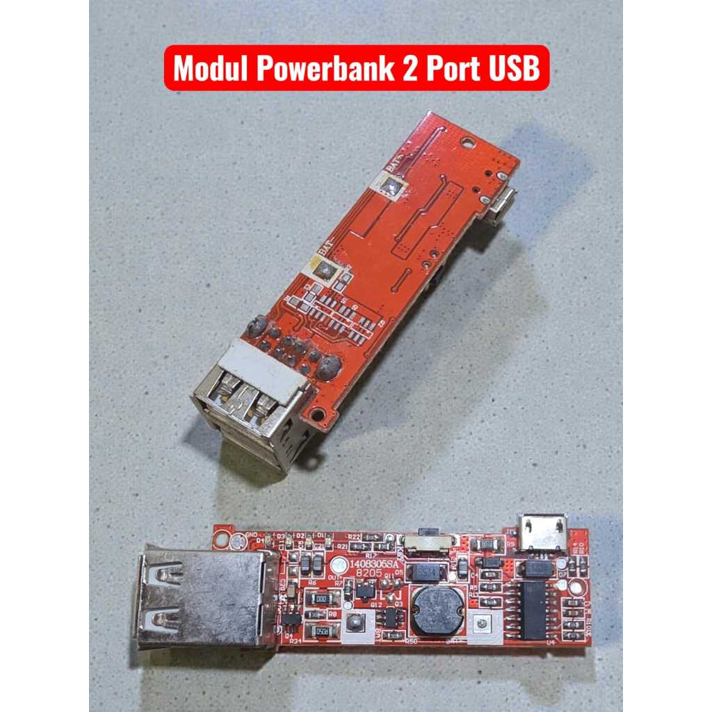 TERMURAH Module Charger Modul Power Bank 2 Port Output USB 5V Baterai Lithium Dual Papan Sirkuit Pow