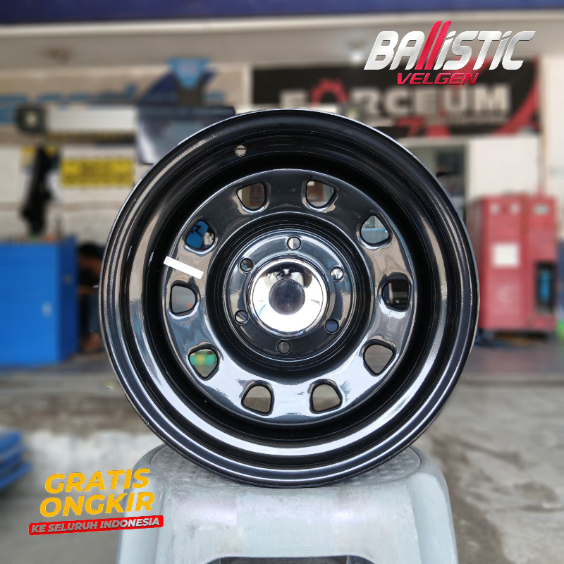 VELG MOBIL MODEL OFFROAD HSR MOKUPO RING 16 LEBAR 10 ET-44 BUAT TRITON HILUX DMAX VELK RING 16 BLACK