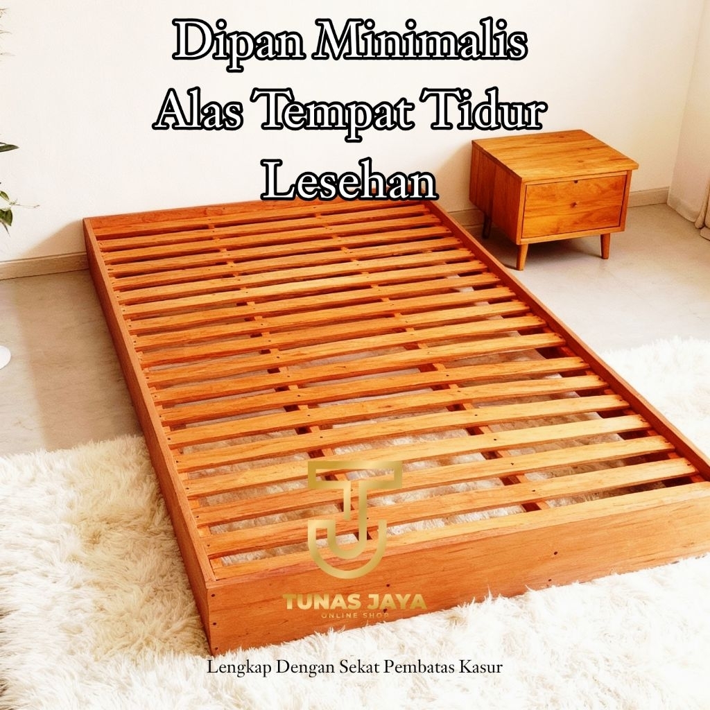 Dipan Alas Kasur Kayu Elegan Ukuran 160 x 200 // 180 x 200