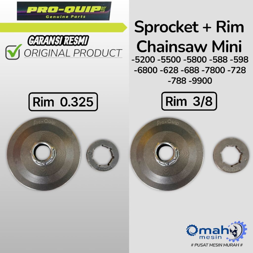 Sprocket / Rumah Kampas Chainsaw Senso 5200 5800 6800 7800 9800 9900 Merk PRO-QUIP ORIGINAL