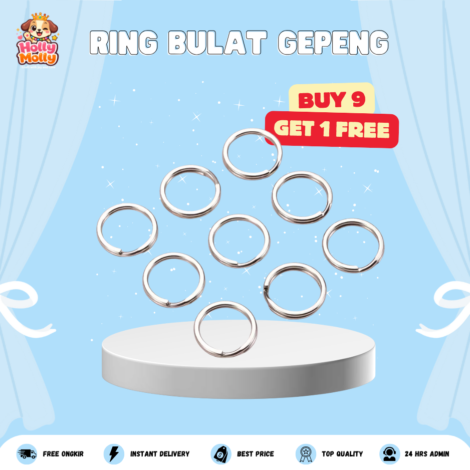 Ring Gepeng Bulat Gantungan Kunci Tebal Anti Karat Ring O Ganci Keychain Aksesoris DIY