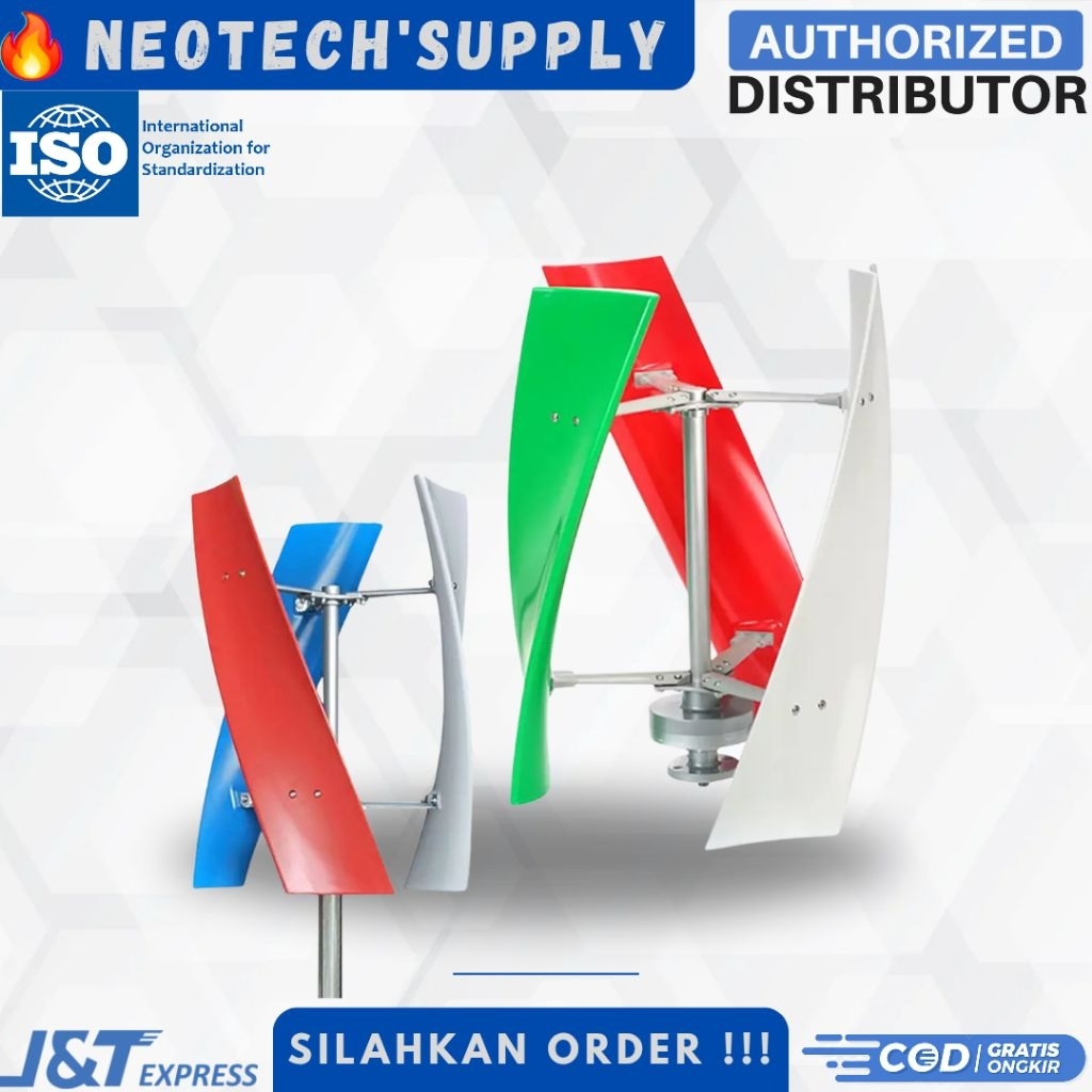 Vertical Exis Wind Turbine VAWT Turbin Angin 3000-5000 Watt 12V 24V-48V
