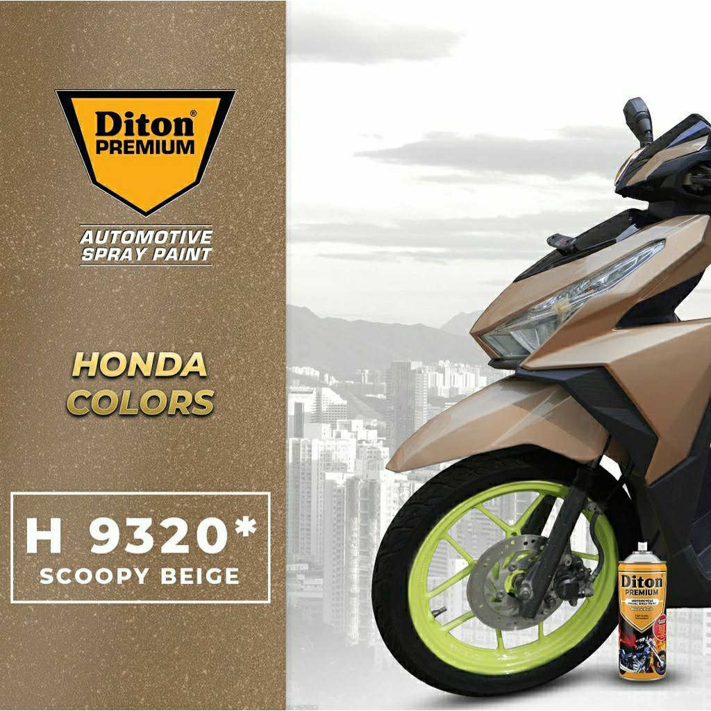 #MAU# Cat Semprot Diton Premium Paket Lengkap Scoopy Beige H 9320 (9120,9109,H9320,9128) Coklat Muda