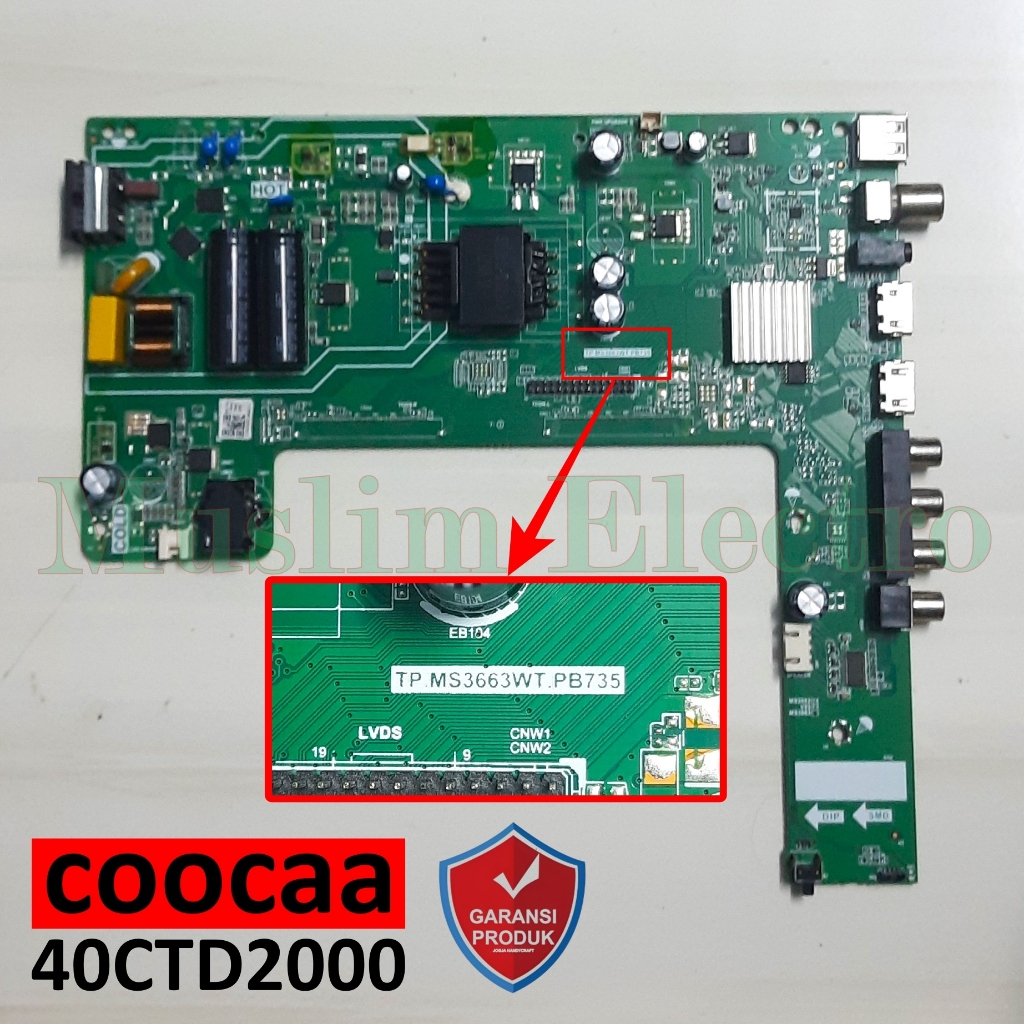Mainboard LED TV Coocaa 40CTD2000