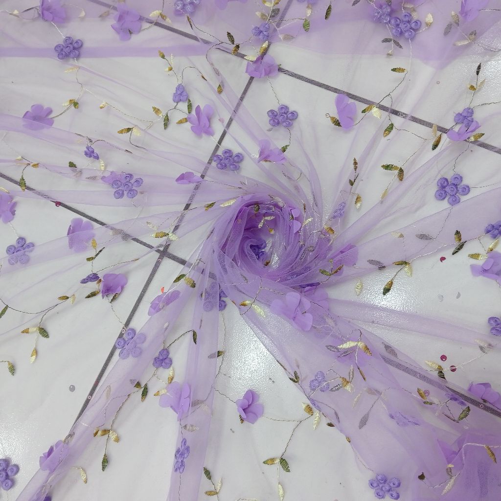 BAHAN/KAIN TILLE BORDIR 3D/KAIN TILLE MOTIF TERBARU