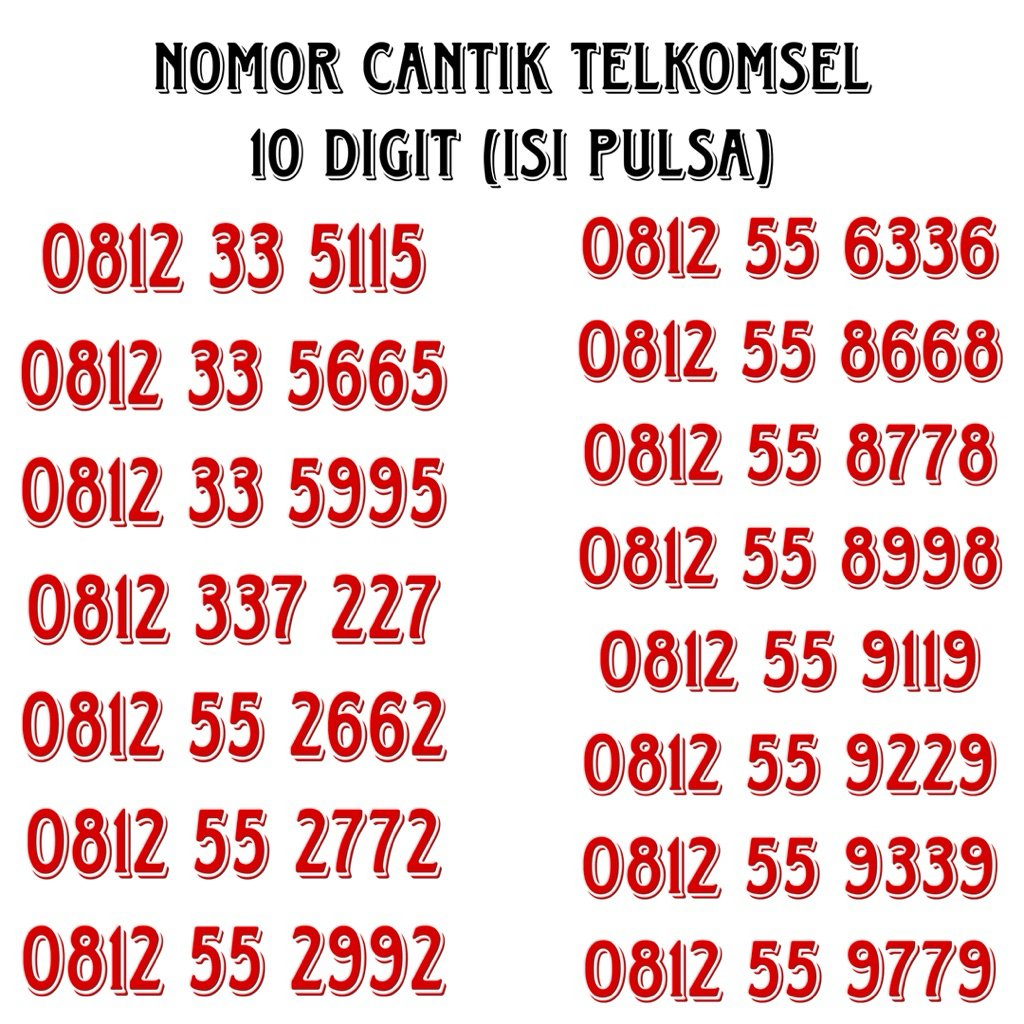 perdana simpati 10 digit nomor cantik