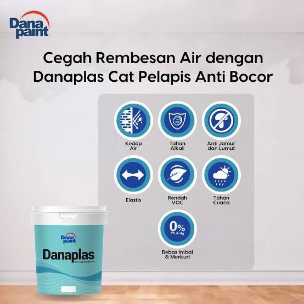 Danaplas Cat pelapis anti bocor eksterior 5 kg WHITE