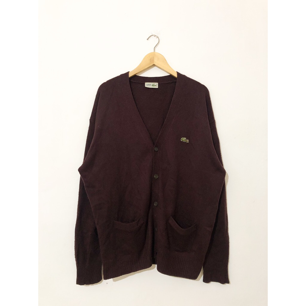 LACOSTE CARDIGAN (DARK WINE)