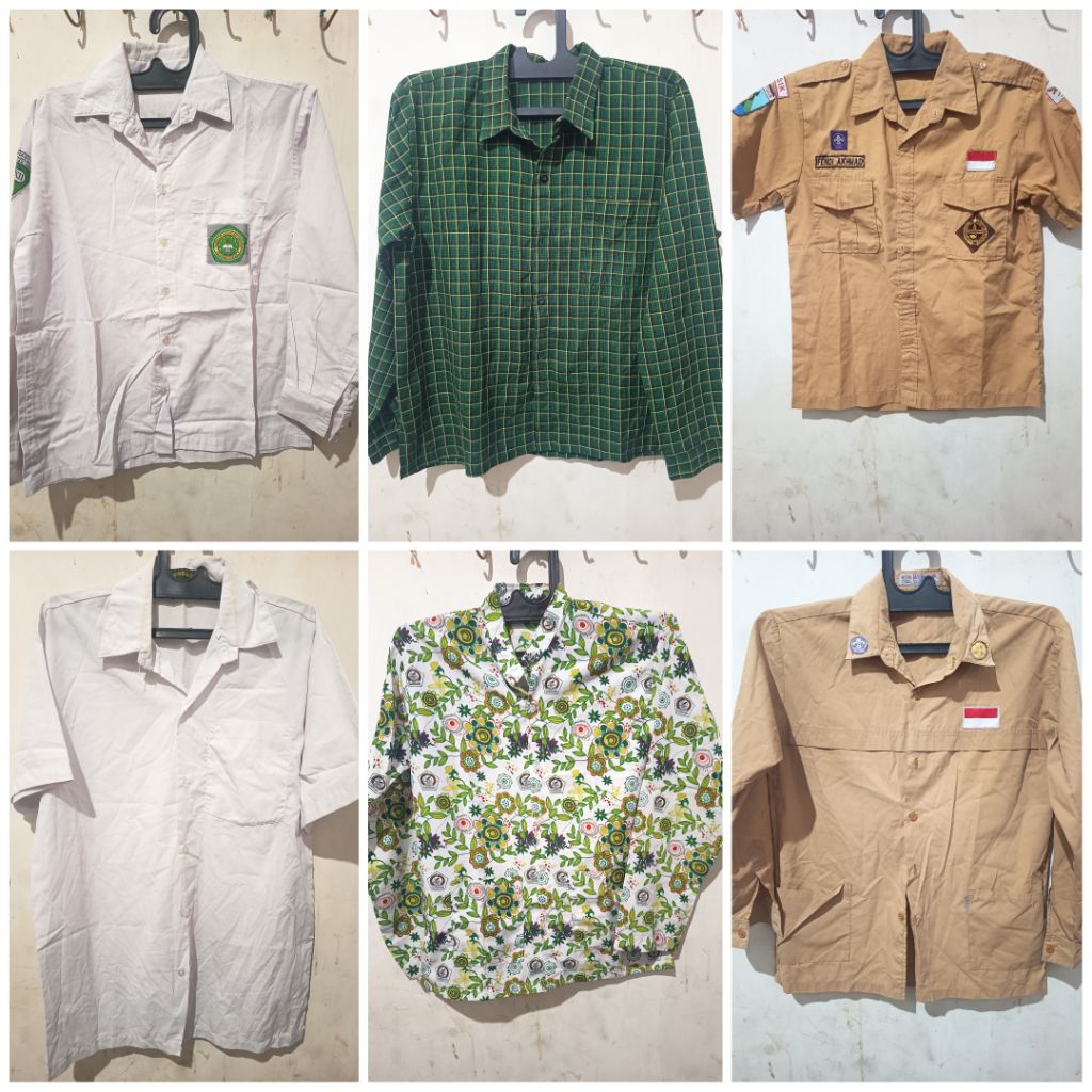 Atasan Seragam sekolah TK, SD,SMP,SMA. batik sekolah preloved